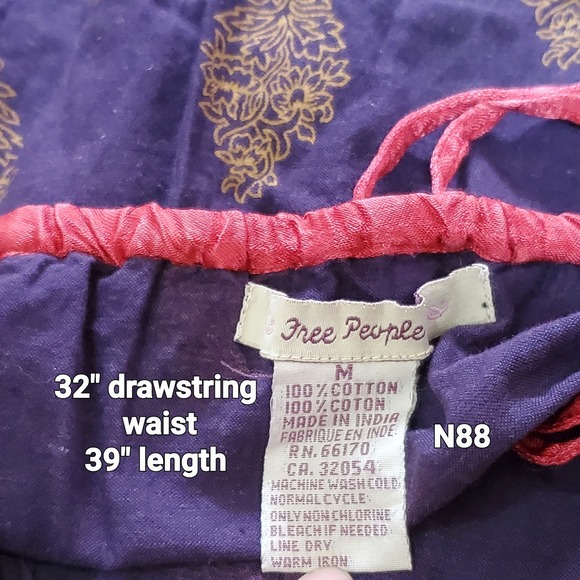 Vtg Free People Fringe Brocade Jacquard Purple Maxi Skirt Boho Hippie Size M - Picture 4 of 4